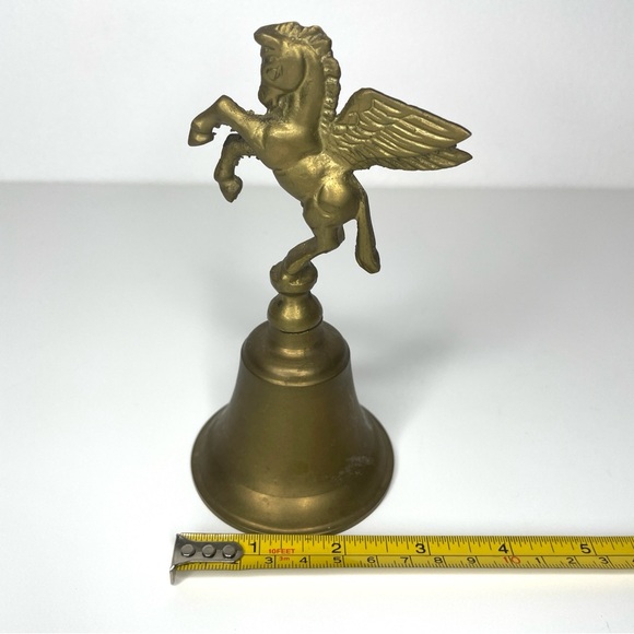 Vintage Brass Bell Pegasus Winged Horse - Picture 10 of 10